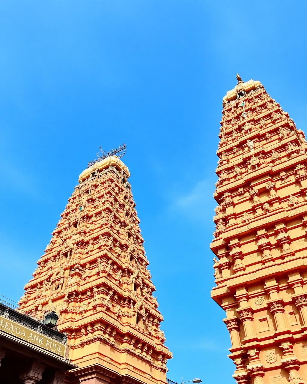 Meenakshi temple towers