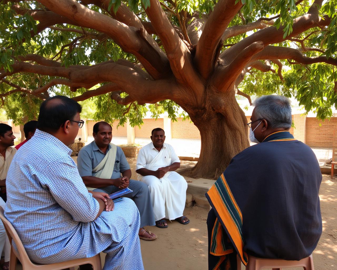 Village panchayat gathering
